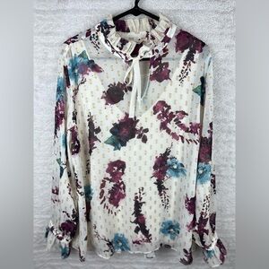 SOFT SURROUNDINGS 2-piece Tunic Ruffled Neck and Cuffs XL Cottagecore